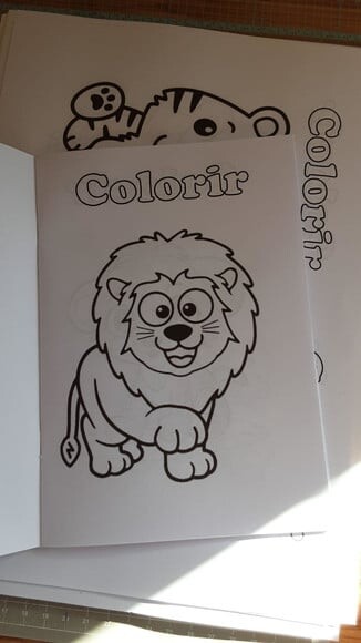 Kit Colorir com Giz de Cera Safari Rosa