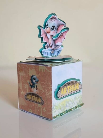 Caixa Cubo Dinossauro