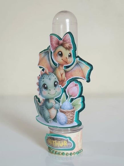 Tubete Lembrancinha de Festa Dinossauro