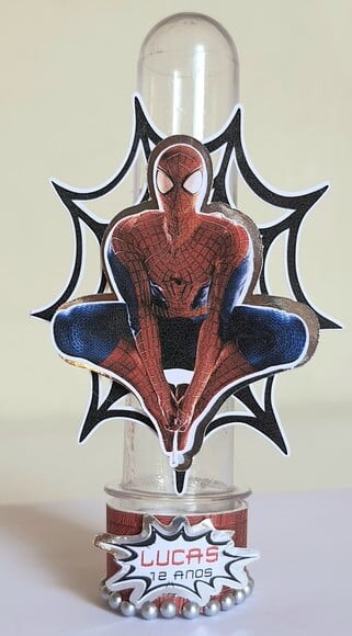 Tubete Lembrancinha de Festa Homem Aranha
