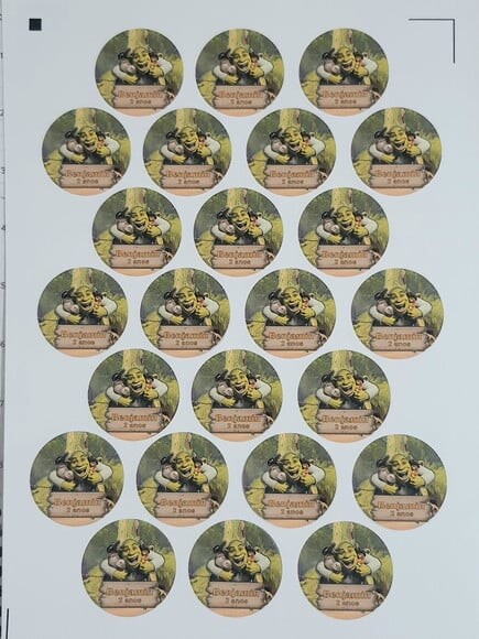 Kit de 120 Adesivos Personalizados com Tema Shrek
