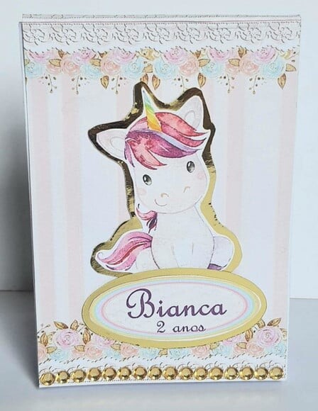 Bloquinho Lembrancinha de Festa Unicórnio