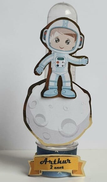 Tubete Lembrancinha de Festa Astronauta