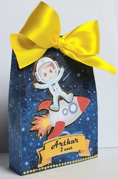 Caixa Sacolinha com Tema Astronauta