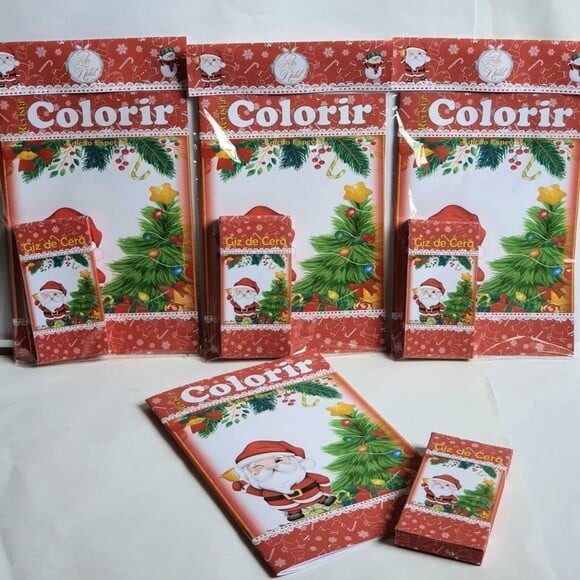 Kit Colorir com Giz de Cera Natal