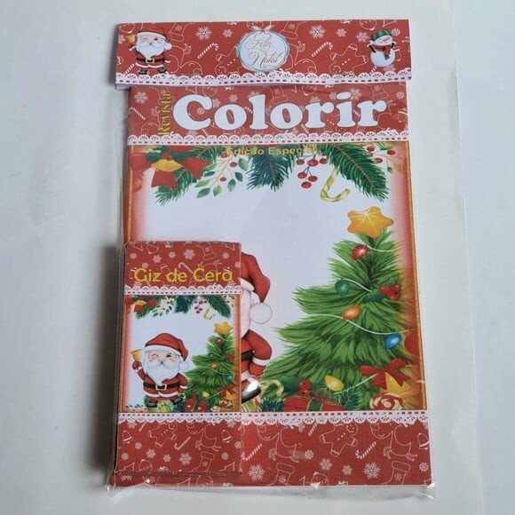 Kit Colorir com Giz de Cera Natal