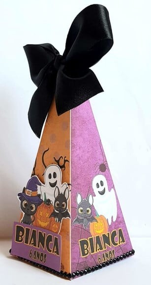 Caixa Pirâmide/cone Halloween