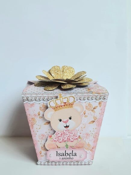 Caixa Sushi Ursa Princesa Rosa