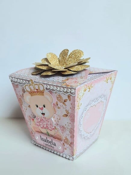Caixa Sushi Ursa Princesa Rosa