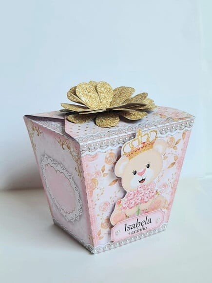 Caixa Sushi Ursa Princesa Rosa