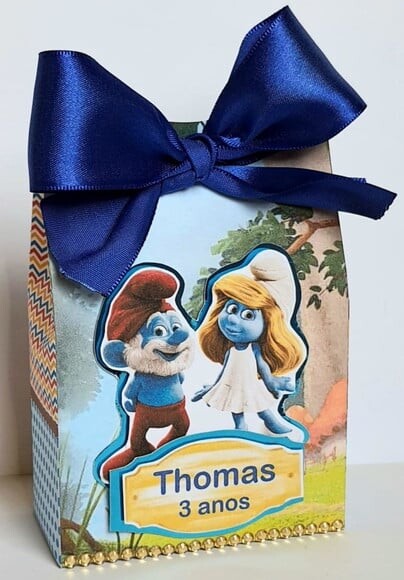 Caixa Sacolinha Smurfs