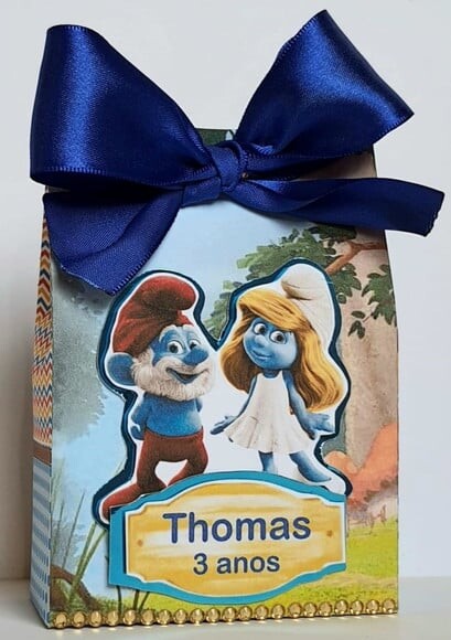 Caixa Sacolinha Smurfs