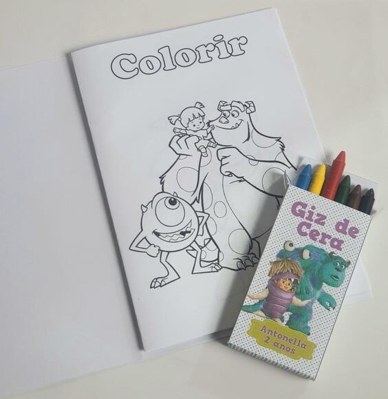 Kit Colorir com Giz de Cera