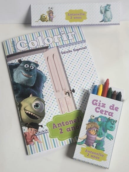 Kit Colorir com Giz de Cera