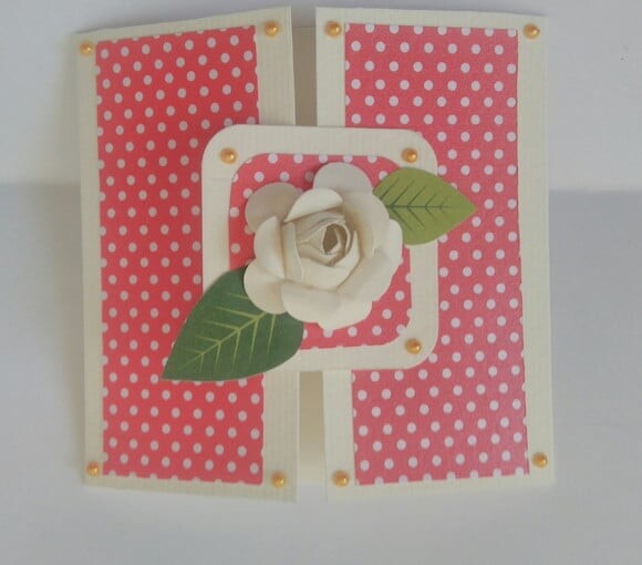 Cartão/convite Artesanal Vermelho e Branco