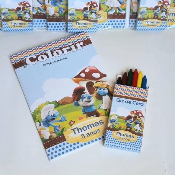 Kit Colorir com Giz de Cera