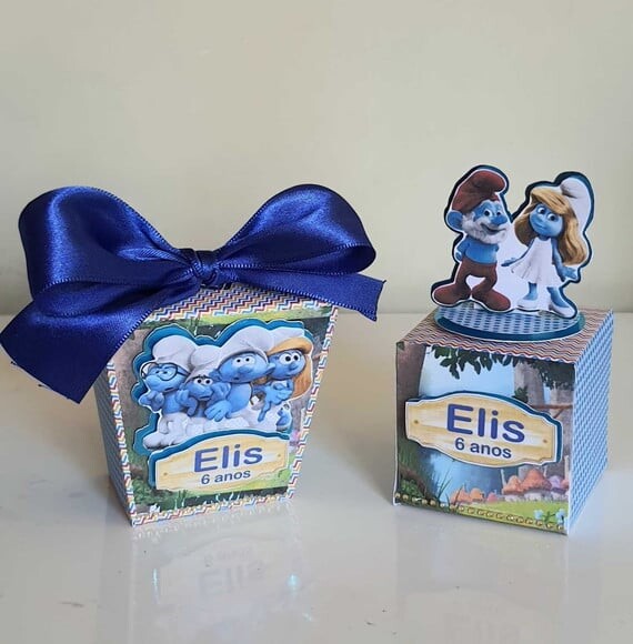 Kit 50 Lembrancinhas de Festa Smurfs