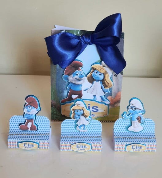 Kit 50 Lembrancinhas de Festa Smurfs