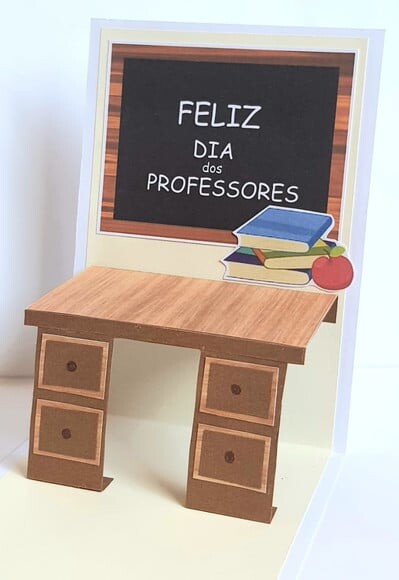 Cartão 3D dia dos professores