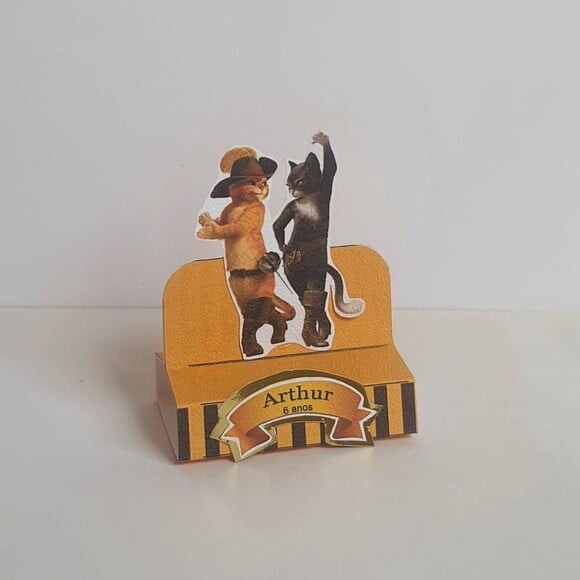 Porta-bis Duplo Gato de Botas