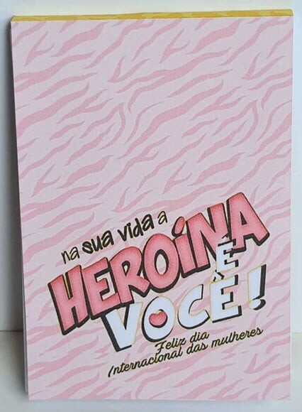 Bloquinho Lembrancinha de Dia Internacional da Mulher