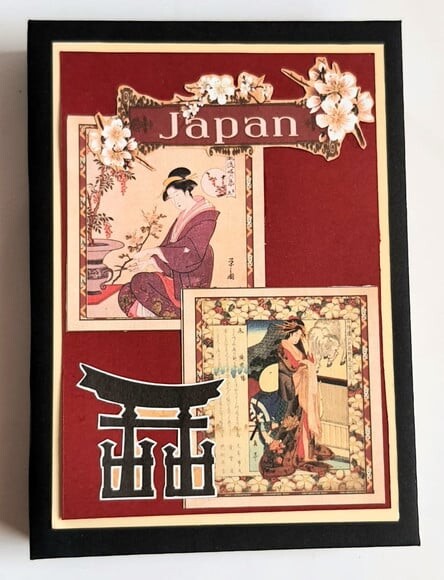 Bloco de Capa Dura com Tema Oriental