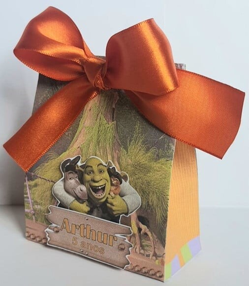 Caixa Sacolinha Lembrancinha de Festa Shrek