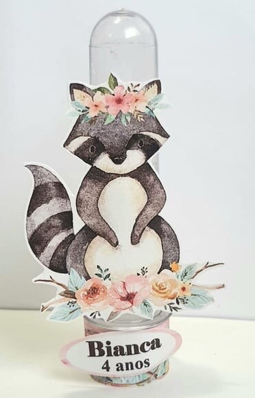 Tubete Lembrancinha para Festa Infantil Bosque Encantado