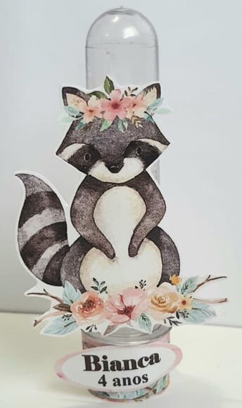 Tubete Lembrancinha para Festa Infantil Bosque Encantado