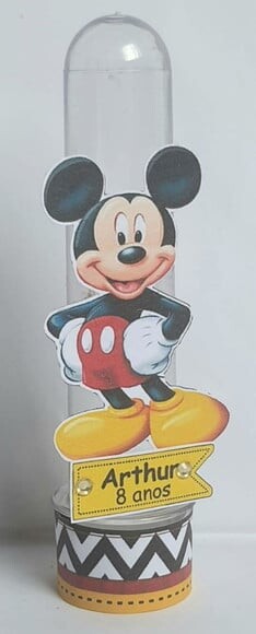 Tubete Lembrancinha para Festa Mickey