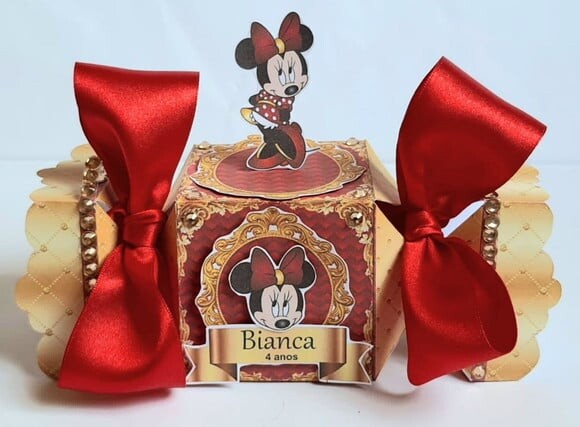 Kit de 50 Lembrancinhas para Festa Infantil Minie Vermelha