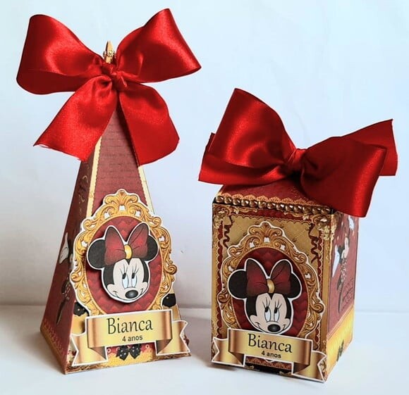 Kit de 50 Lembrancinhas para Festa Infantil Minie Vermelha