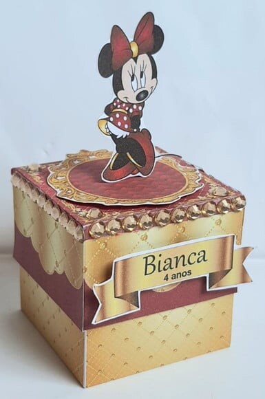 Caixa Cubo Minie Vermelha
