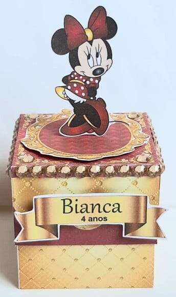 Caixa Cubo Minie Vermelha