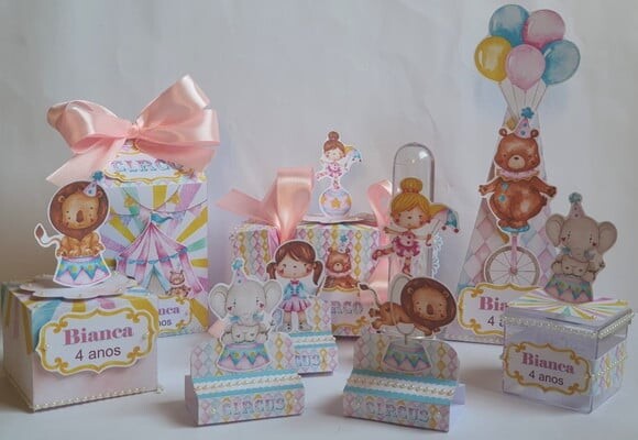Kit de 50 Lembrancinhas para Festa Infantil Circo