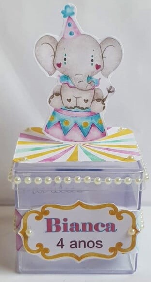 Caixa Acrílica Personalizada Circo