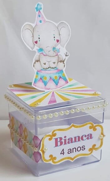 Caixa Acrílica Personalizada Circo