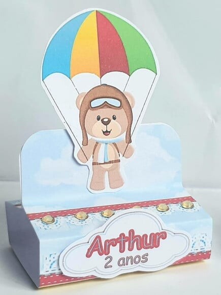 Porta Bis Duplo Urso Aviador