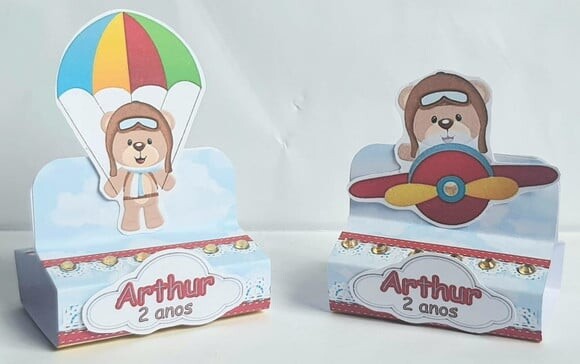 Porta Bis Duplo Urso Aviador