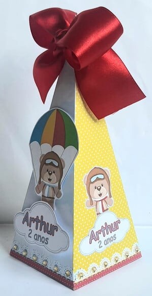 Caixa Cone/pirâmide Urso Aviador