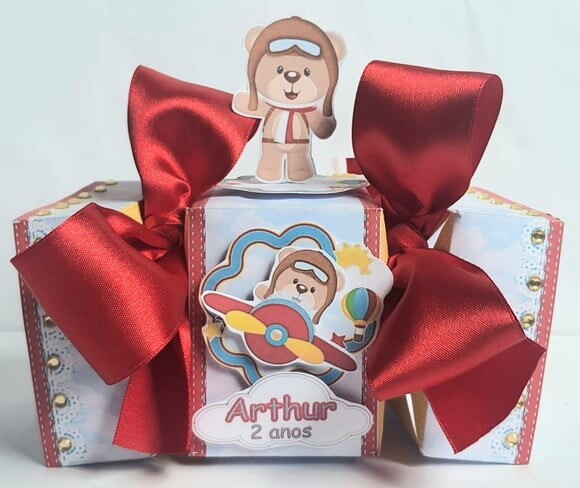 Caixa Bala Urso Aviador