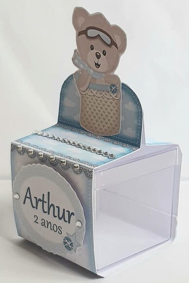 Caixa Acrílica Personalizada Urso Baloeiro