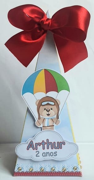 Caixa Cone/pirâmide Urso Aviador
