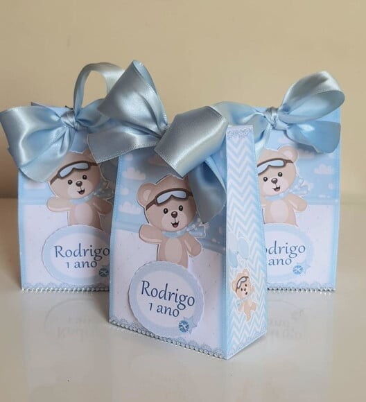 Caixa Sacolinha Urso Baloeiro