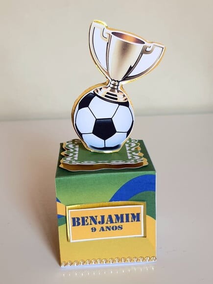 Kit de 50 Lembrancinhas pra Festa Seleção Brasileira Futebol