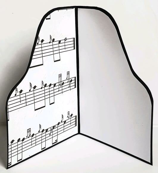 Cartão/convite piano