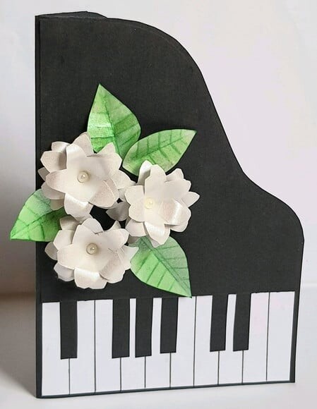 Cartão/convite piano