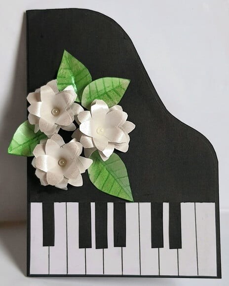 Cartão/convite piano
