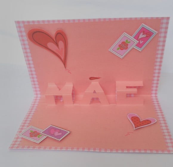 Cartão em Kirigami para o Dia das Mães