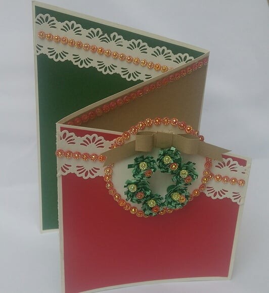 Cartão de Natal em Scrapbook